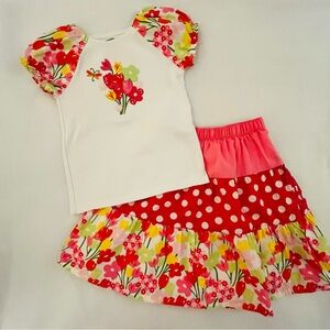 Gymboree Tea Time Afternoon Flower Skirt Set